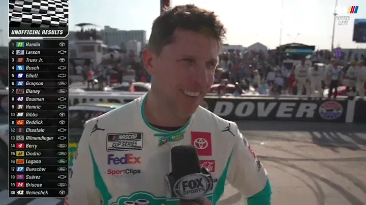 DENNY HAMLIN KYLE LARSON POST RACE INTERVIEW - 2024 WURTH 400 NASCAR CUP SERIES AT DOVER